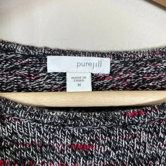 Pure Jill J.Jill Asymmetrical Cashmere Wool Pullover Knit Sweater Women's Medium - Picture 7 of 14